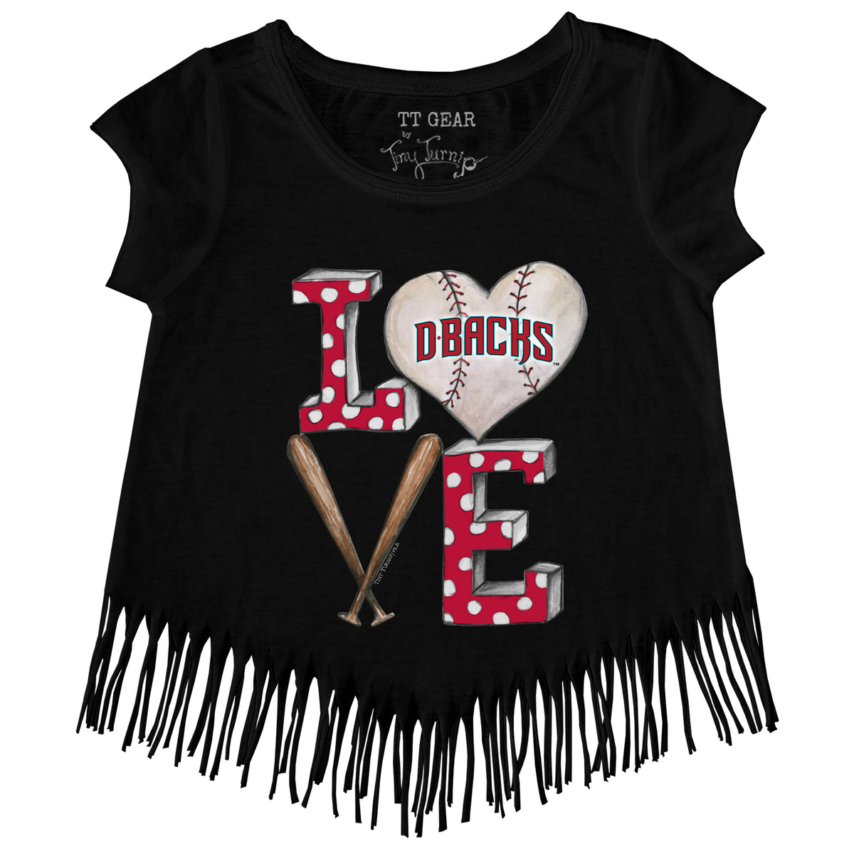 Arizona Diamondbacks Baseball LOVE Fringe Tee