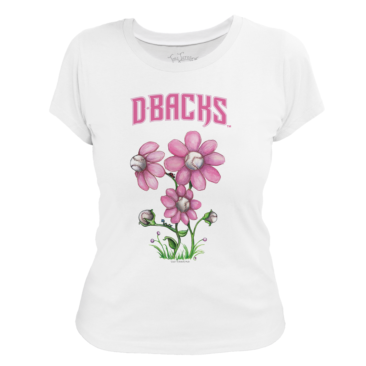 Arizona Diamondbacks Blooming Baseballs Tee Shirt