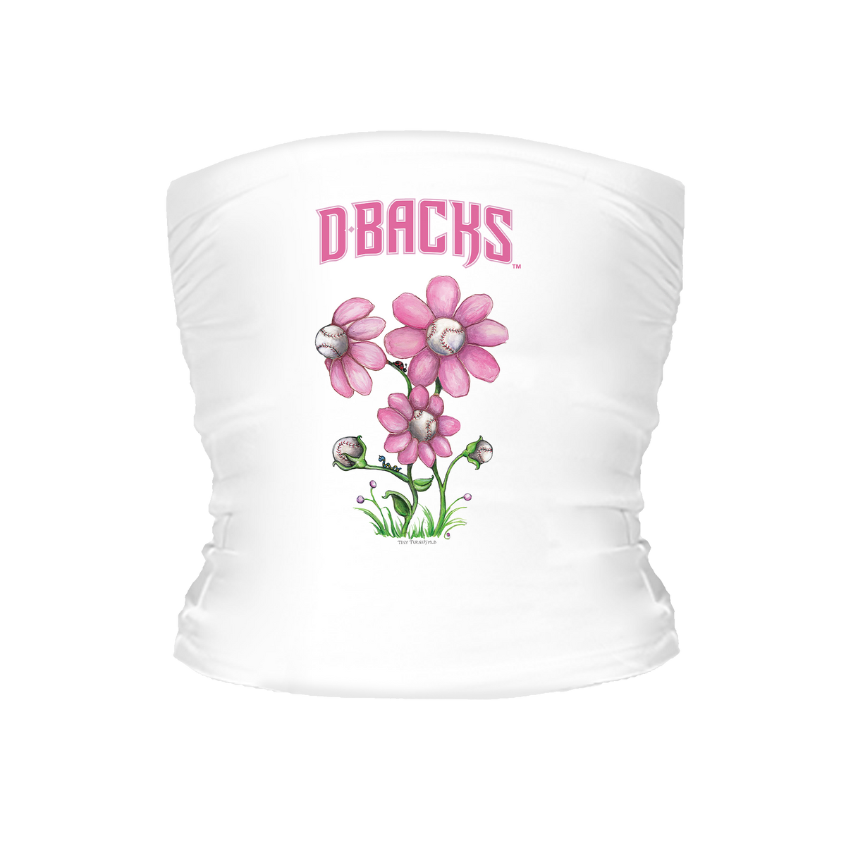 Arizona Diamondbacks Blooming Baseball Tube Top - Tiny Turnip