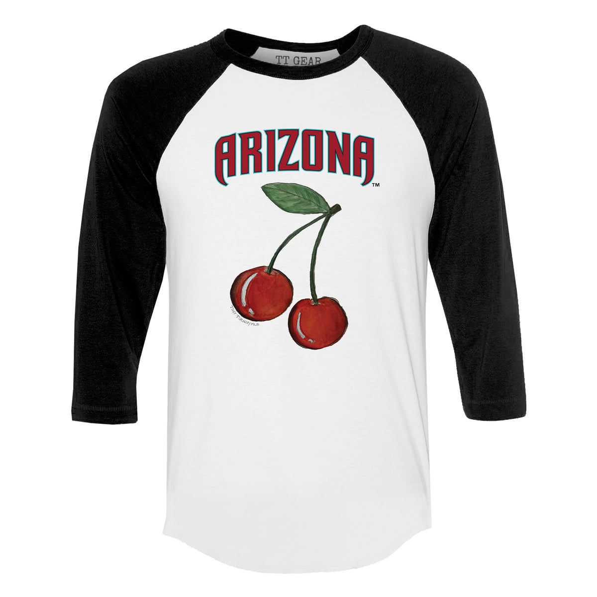 Arizona Diamondbacks Cherries 3/4 Black Sleeve Raglan