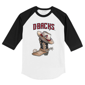 Arizona Diamondbacks Cowboy Boot 3/4 Black Sleeve Raglan