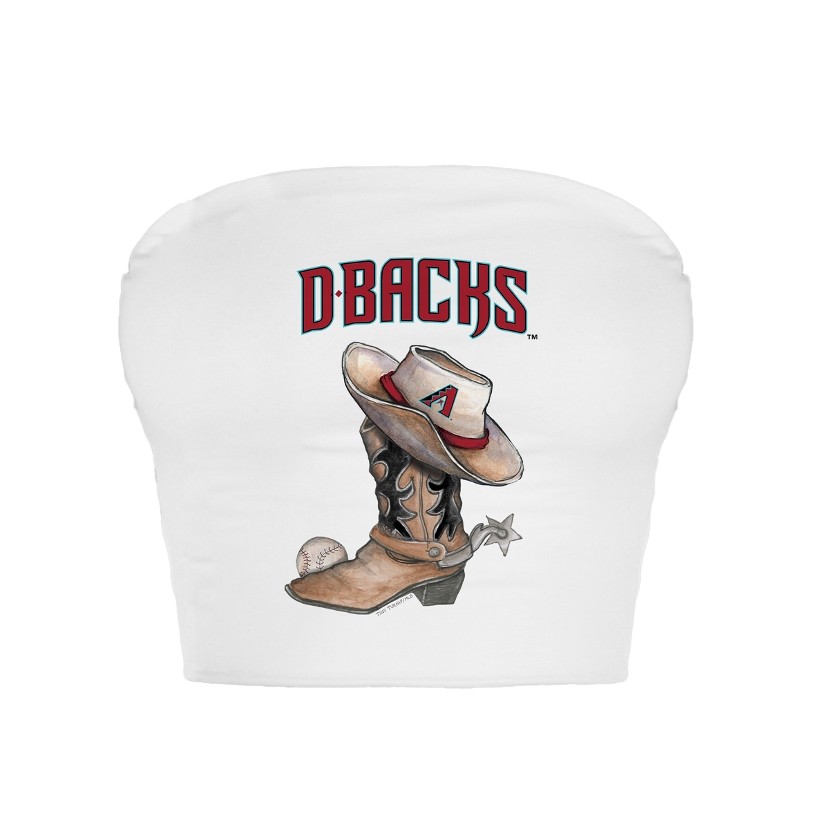 Arizona Diamondbacks Cowboy Boot Crop Tube Top