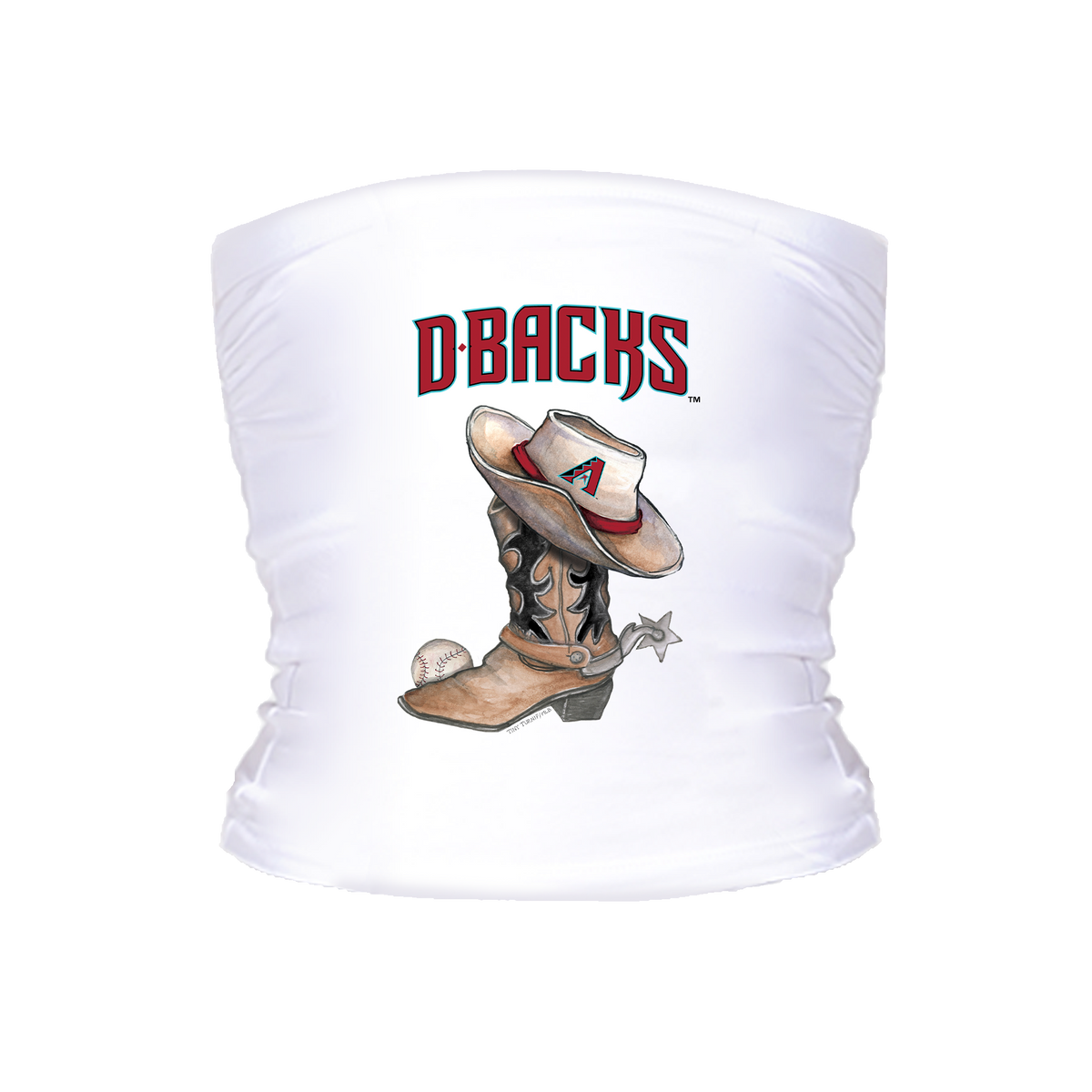 Arizona Diamondbacks Cowboy Boot Crop Tube Top