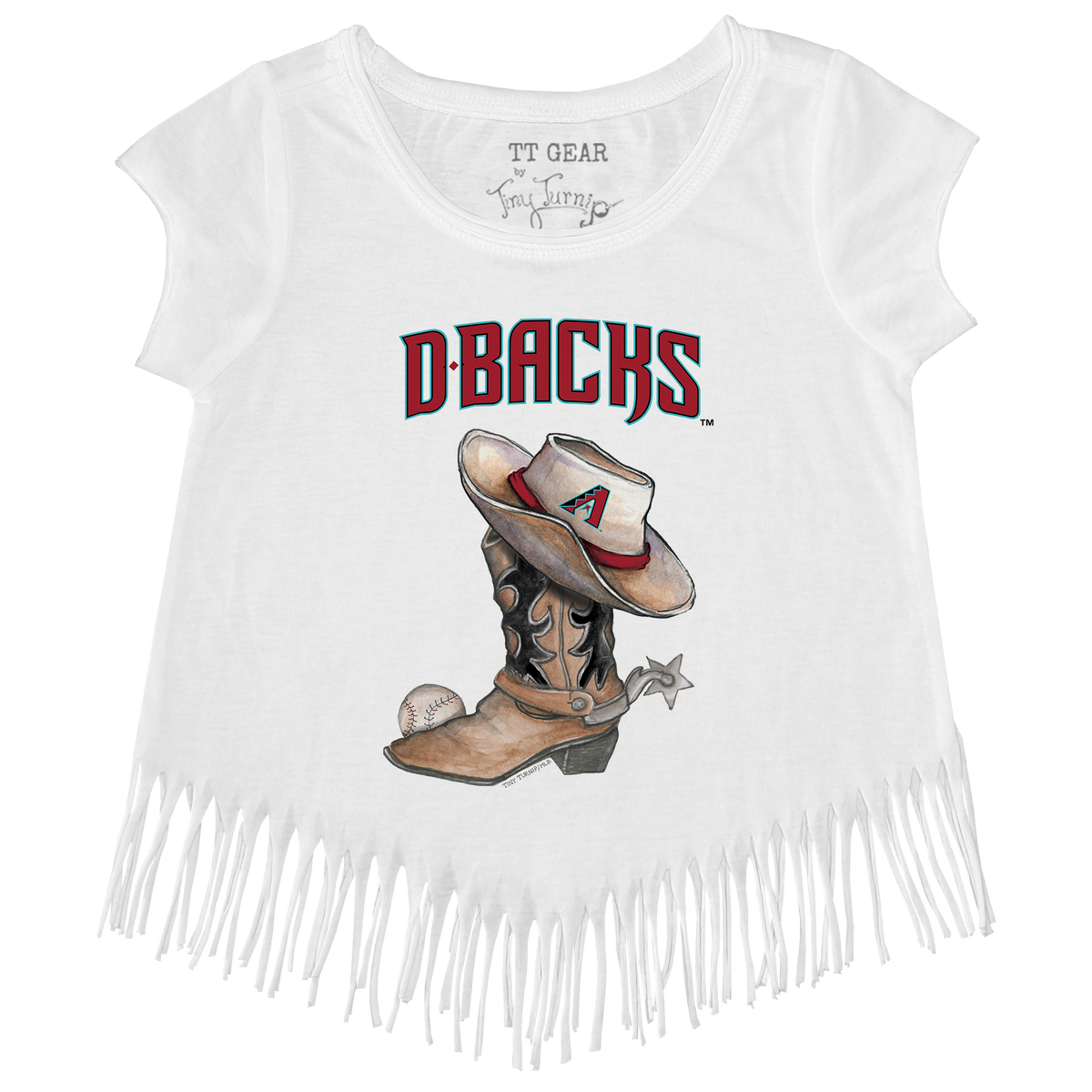 Arizona Diamondbacks Cowboy Boot Fringe Tee