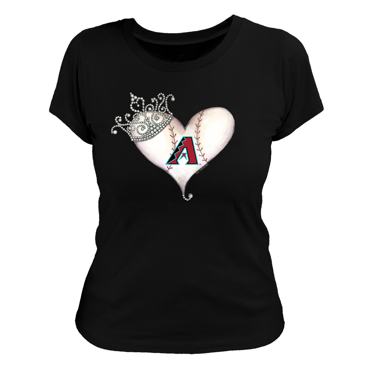 Arizona Diamondbacks Tiara Heart Tee Shirt