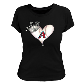 Arizona Diamondbacks Tiara Heart Tee Shirt