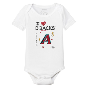 I Heart Diamondbacks Short Sleeve Snapper - Tiny Turnip