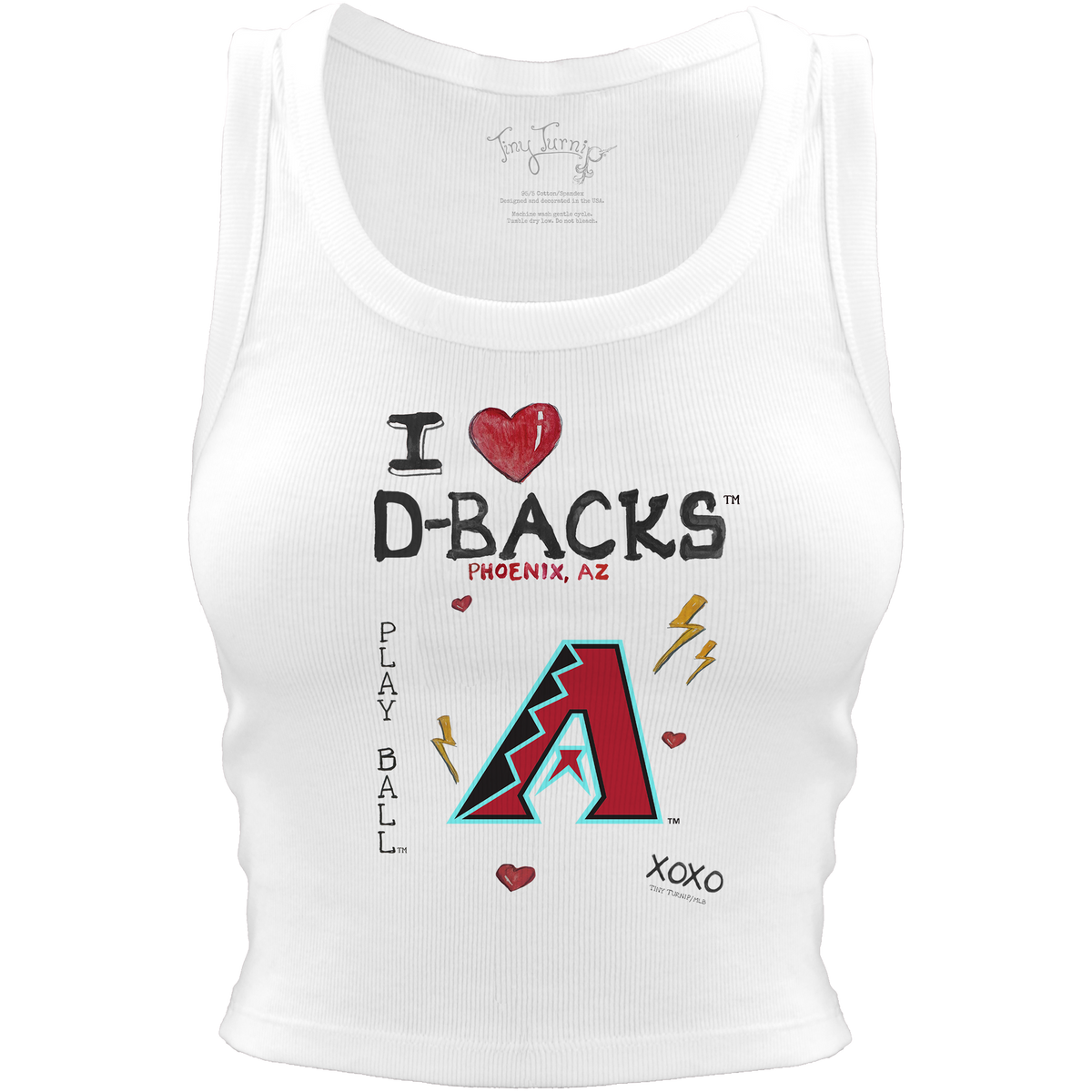 Arizona Diamondbacks I Heart Team Crop Tank - Tiny Turnip