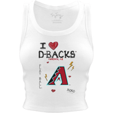 Arizona Diamondbacks I Heart Team Crop Tank - Tiny Turnip