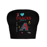 Arizona Diamondbacks I Heart Diamondbacks Crop Tube Top