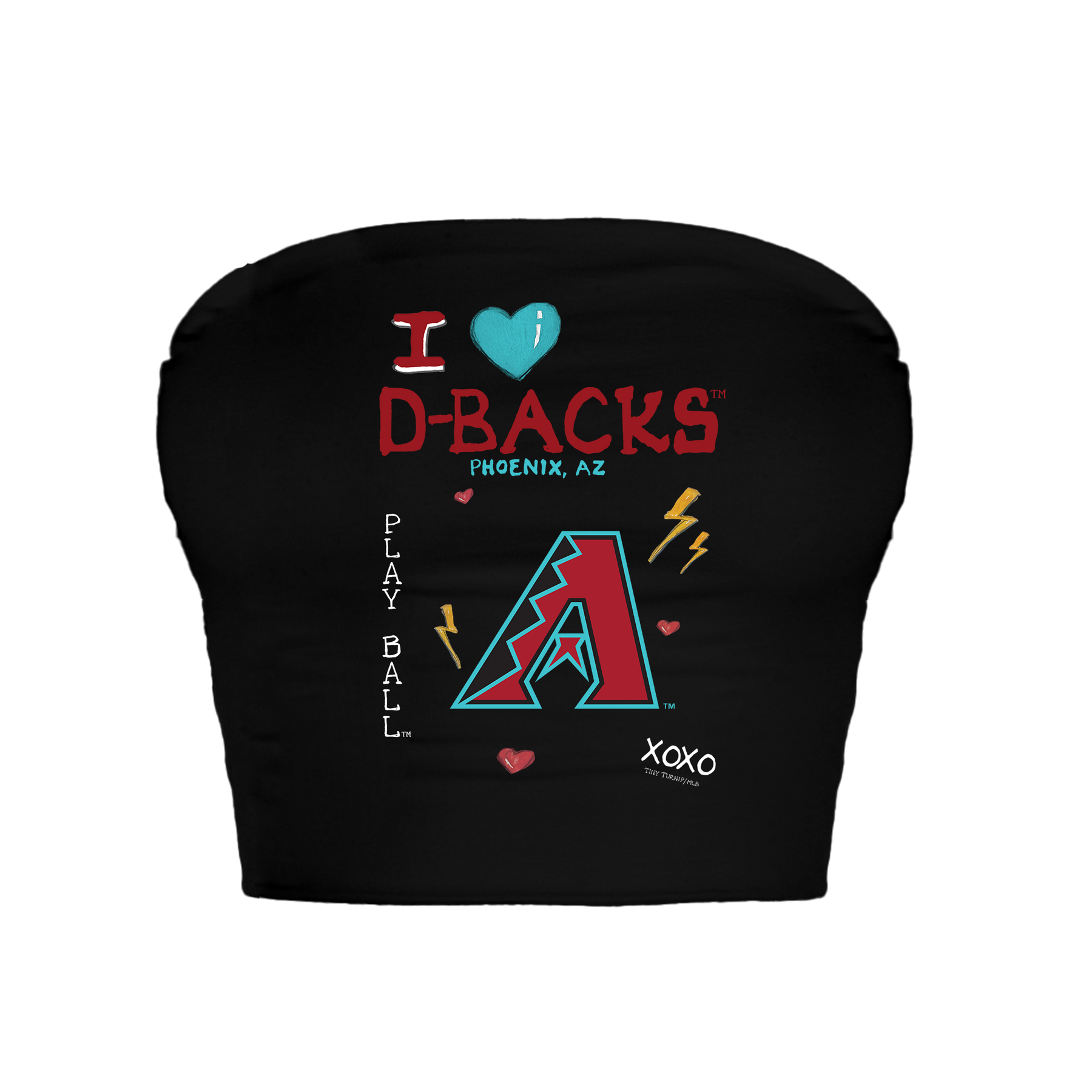 Arizona Diamondbacks I Heart Diamondbacks Crop Tube Top