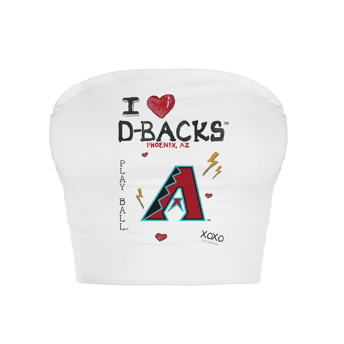 Arizona Diamondbacks I Heart Diamondbacks Crop Tube Top