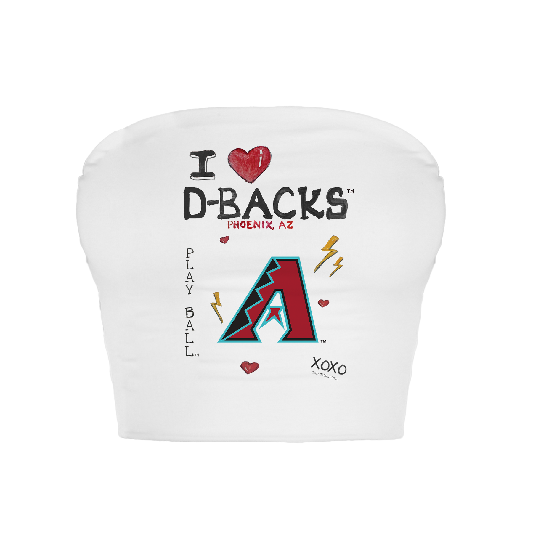Arizona Diamondbacks I Heart Diamondbacks Crop Tube Top