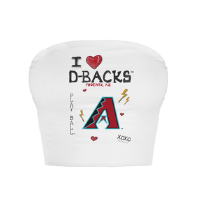 Arizona Diamondbacks I Heart Diamondbacks Crop Tube Top