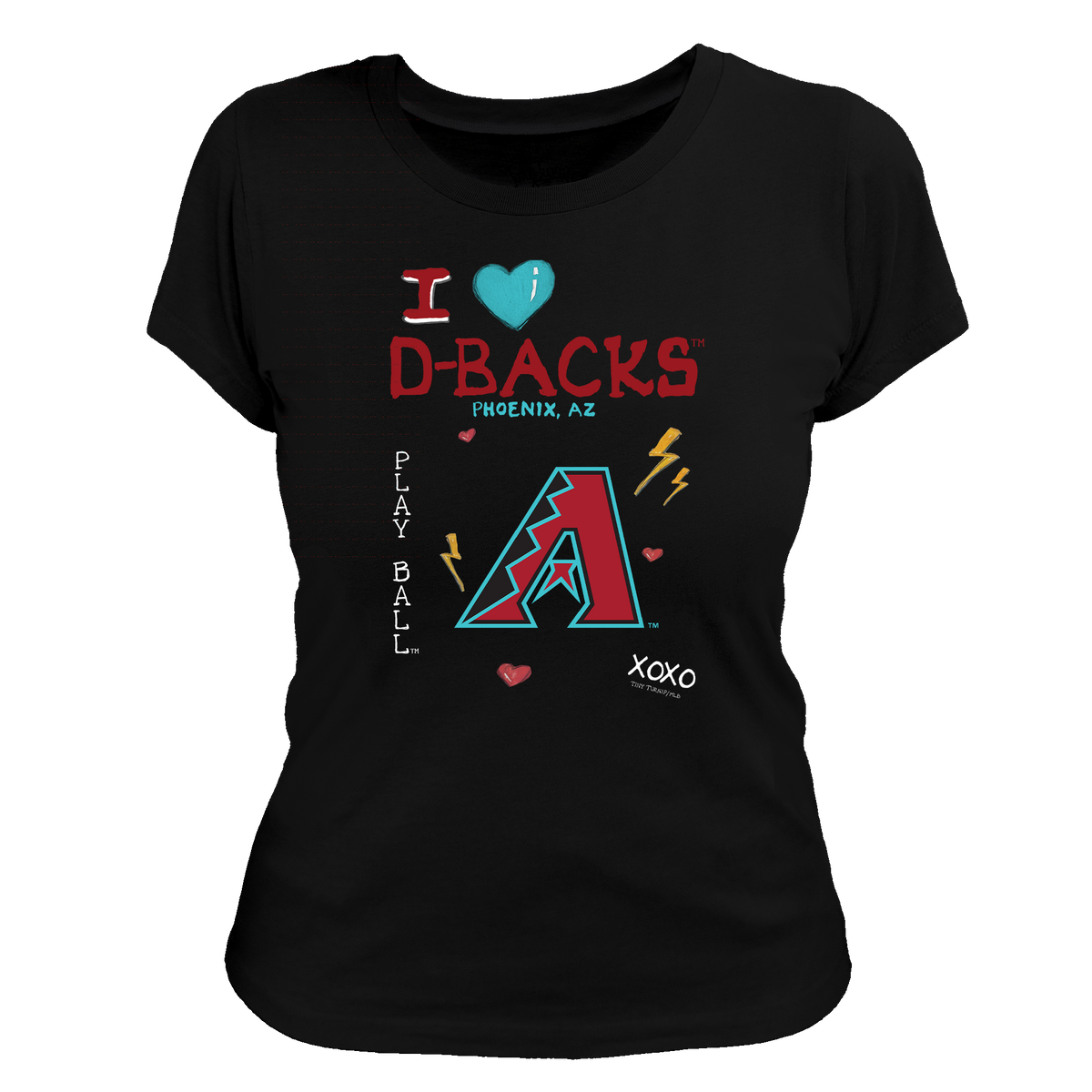 I Heart Diamondbacks Women's Tee Shirt - Tiny Turnip