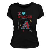 I Heart Diamondbacks Women's Tee Shirt - Tiny Turnip