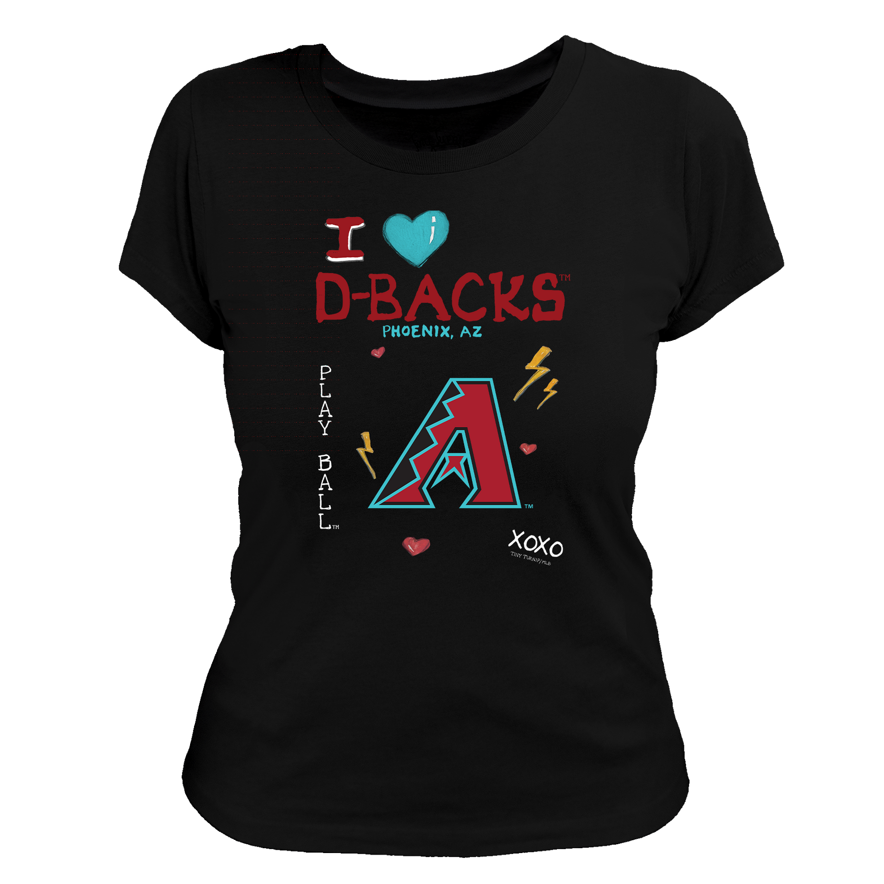 I Heart Diamondbacks Women's Tee Shirt - Tiny Turnip