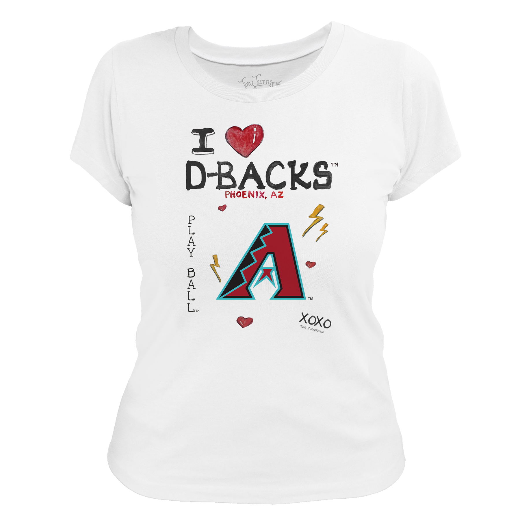 I Heart Diamondbacks Women's Tee Shirt - Tiny Turnip