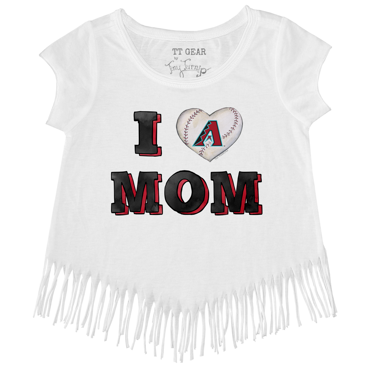 Arizona Diamondbacks I Love Mom Fringe Tee