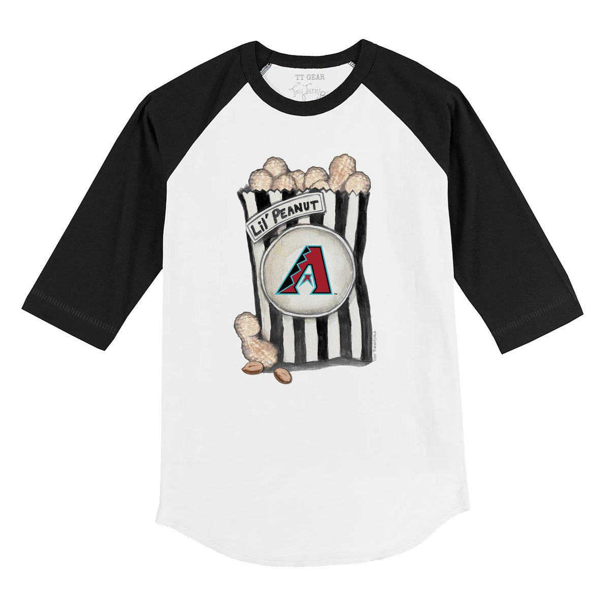 Arizona Diamondbacks Lil' Peanut 3/4 Black Sleeve Raglan