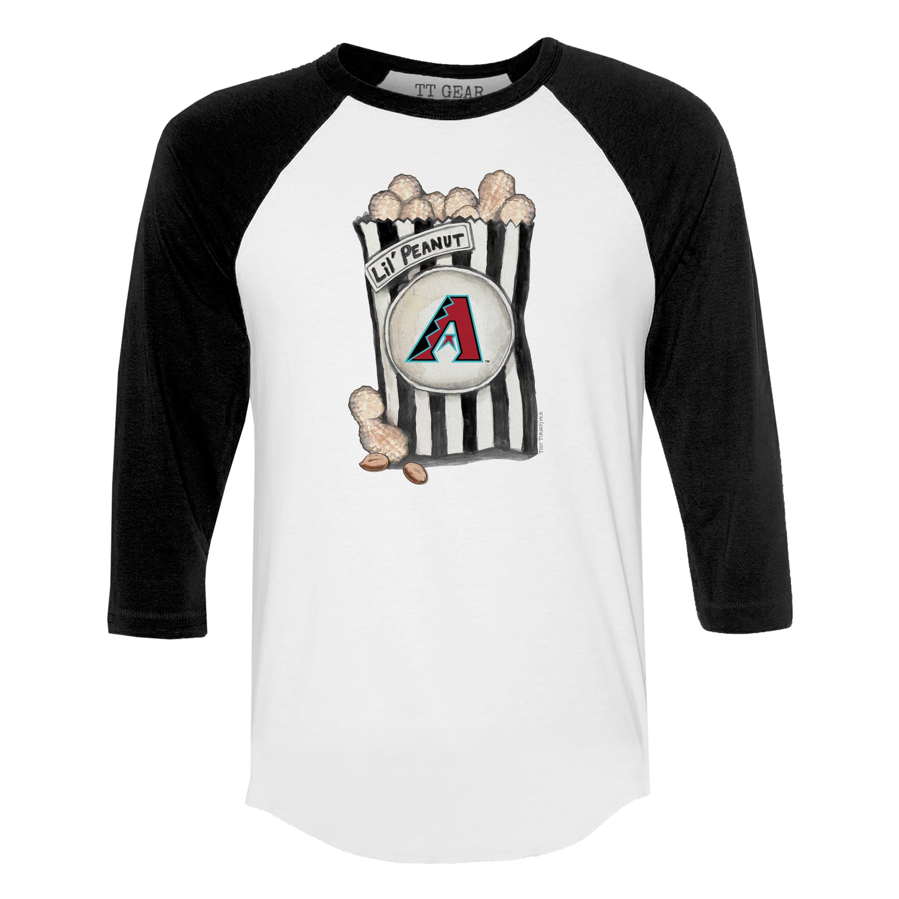 Arizona Diamondbacks Lil' Peanut 3/4 Black Sleeve Raglan