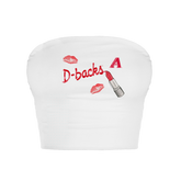 Arizona Diamondbacks Lipstick Crop Tube Top - Tiny Turnip