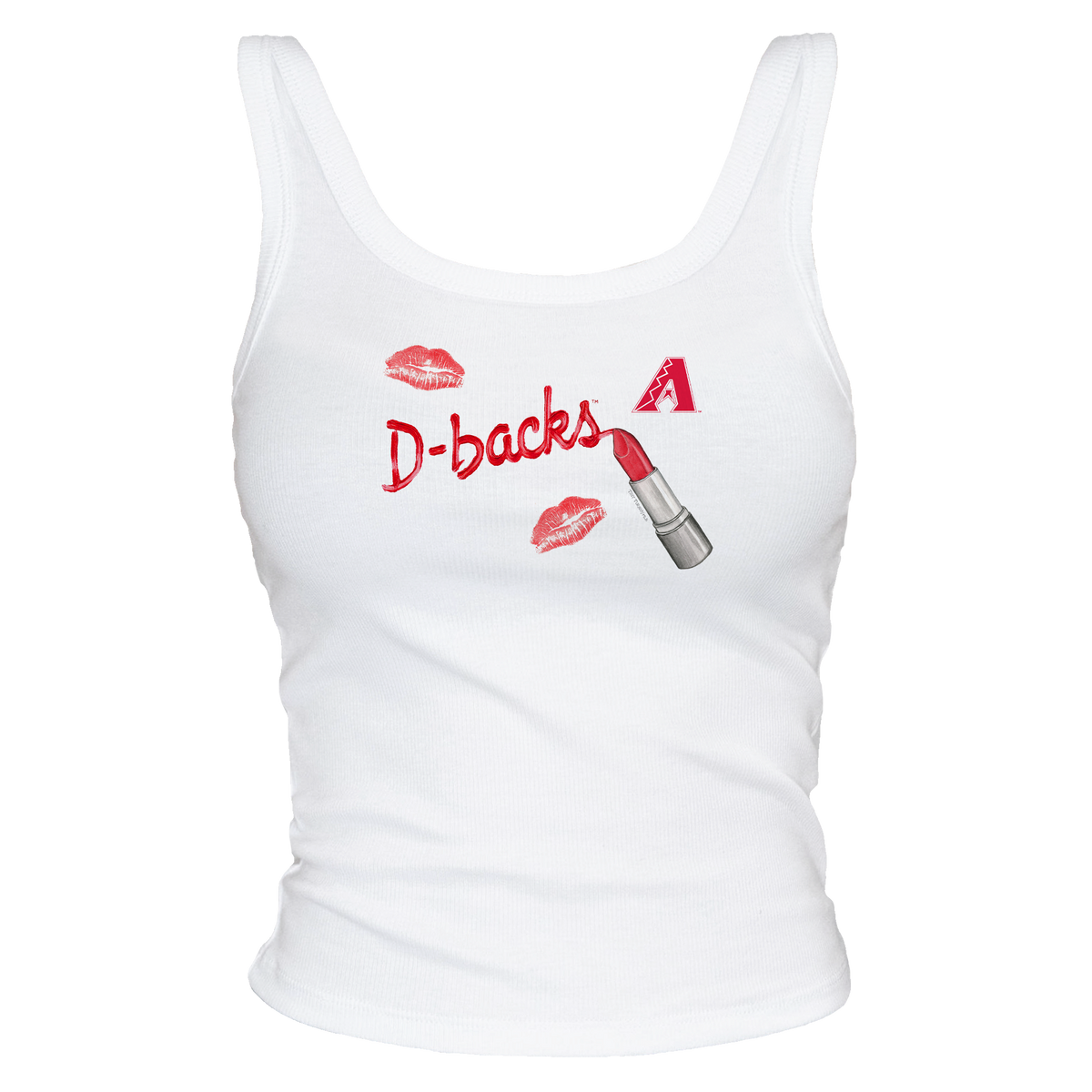 Arizona Diamondbacks Lipstick Ribbed Tank - Tiny Turnip