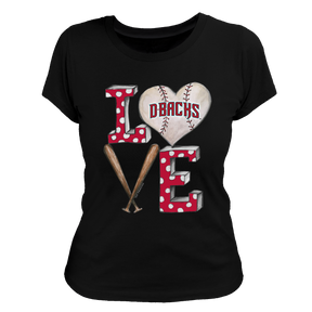 Arizona Diamondbacks Baseball LOVE Tee Shirt - Tiny Turnip