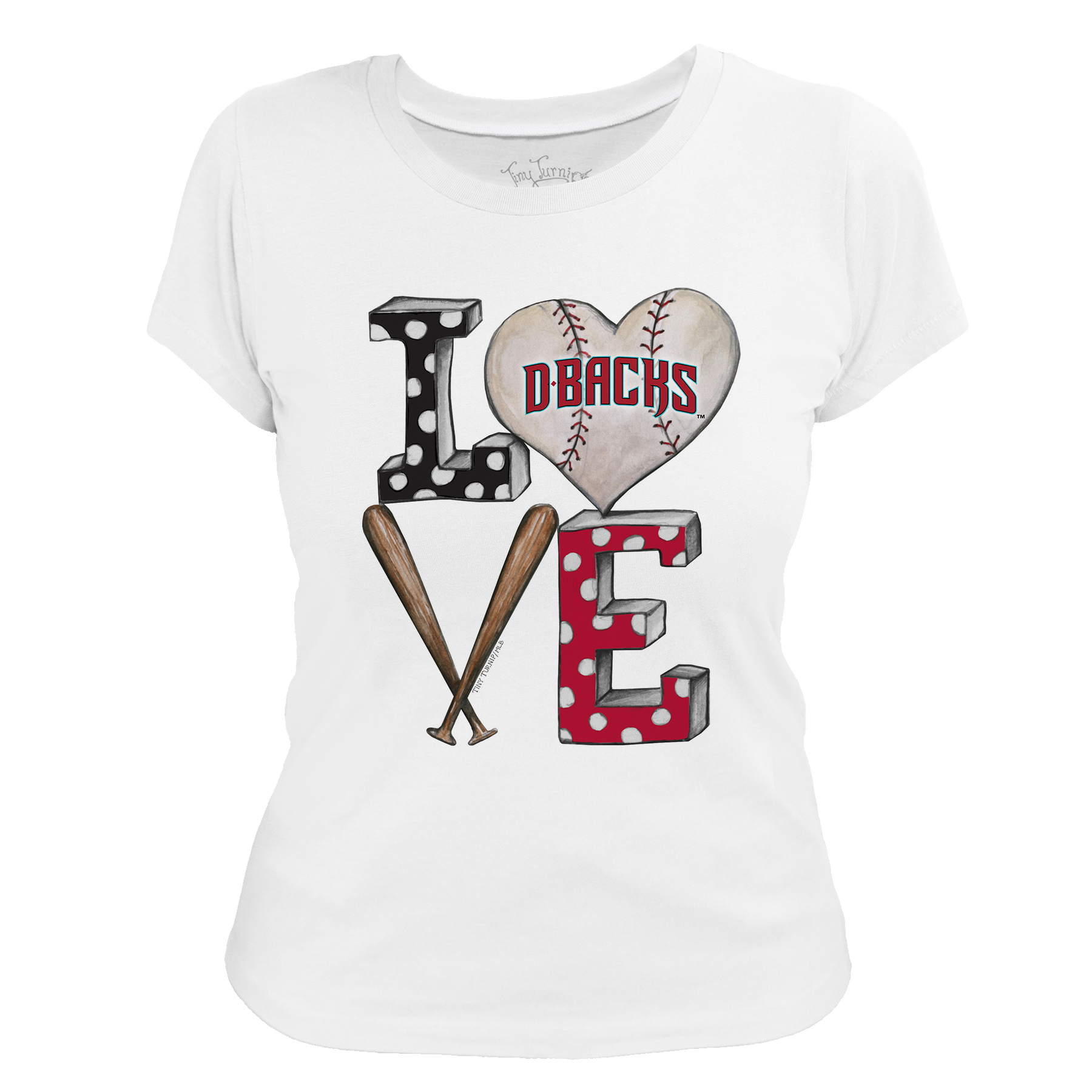 Arizona Diamondbacks Baseball LOVE Tee Shirt - Tiny Turnip