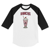 Arizona Diamondbacks Milkshake 3/4 Black Sleeve Raglan