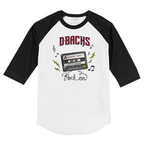 Arizona Diamondbacks Mixtape 3/4 Black Sleeve Raglan