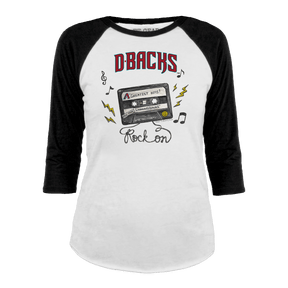 Arizona Diamondbacks Mixtape 3/4 Black Sleeve Raglan