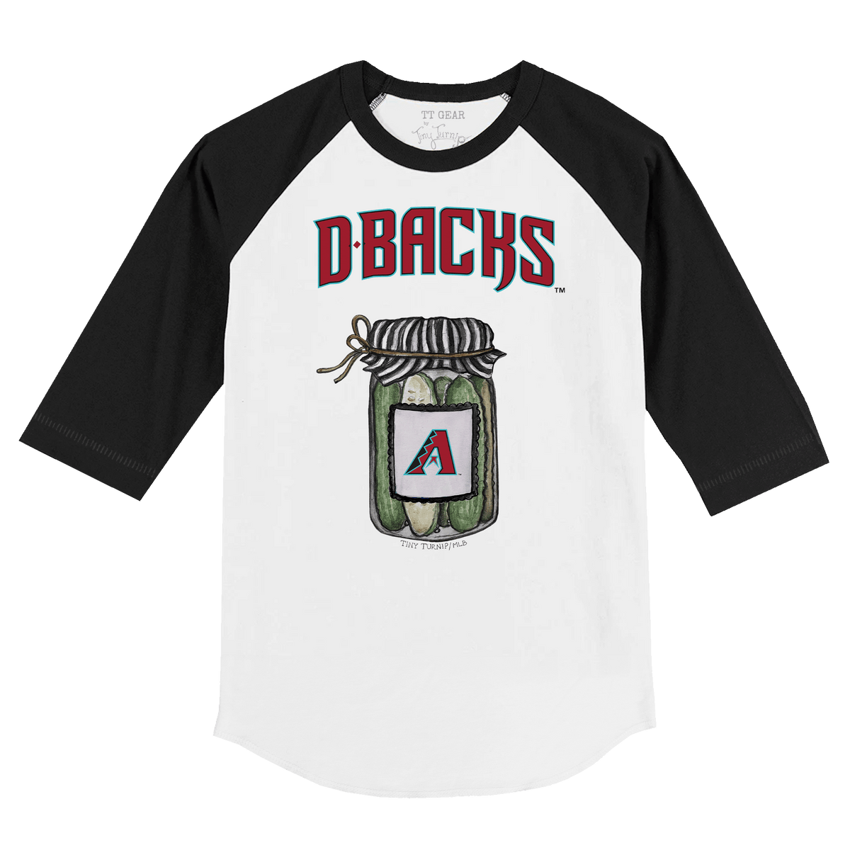 Arizona Diamondbacks Pickle Jar 3/4 Black Sleeve Raglan