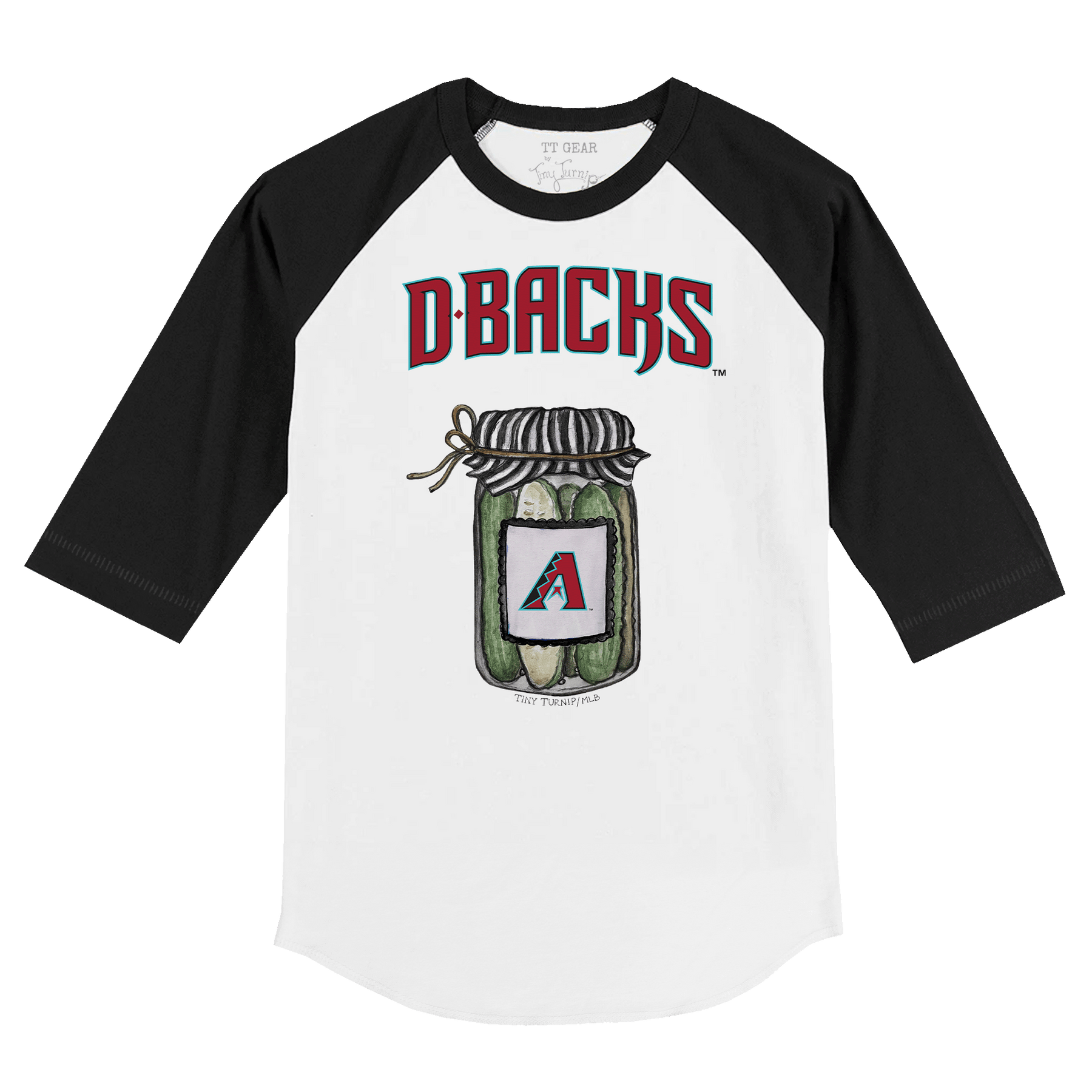 Arizona Diamondbacks Pickle Jar 3/4 Black Sleeve Raglan