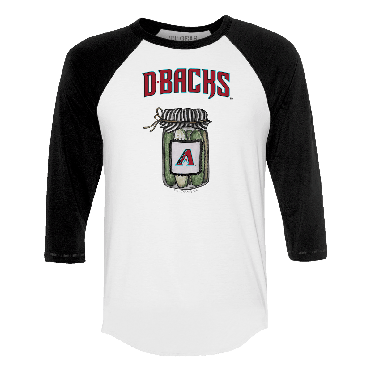 Arizona Diamondbacks Pickle Jar 3/4 Black Sleeve Raglan