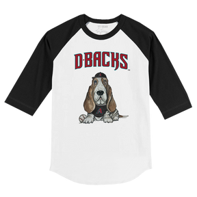 Arizona Diamondbacks Puddy 3/4 Black Sleeve Raglan - Tiny Turnip