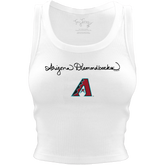 Arizona Diamondbacks Logo Script Crop Tank - Tiny Turnip