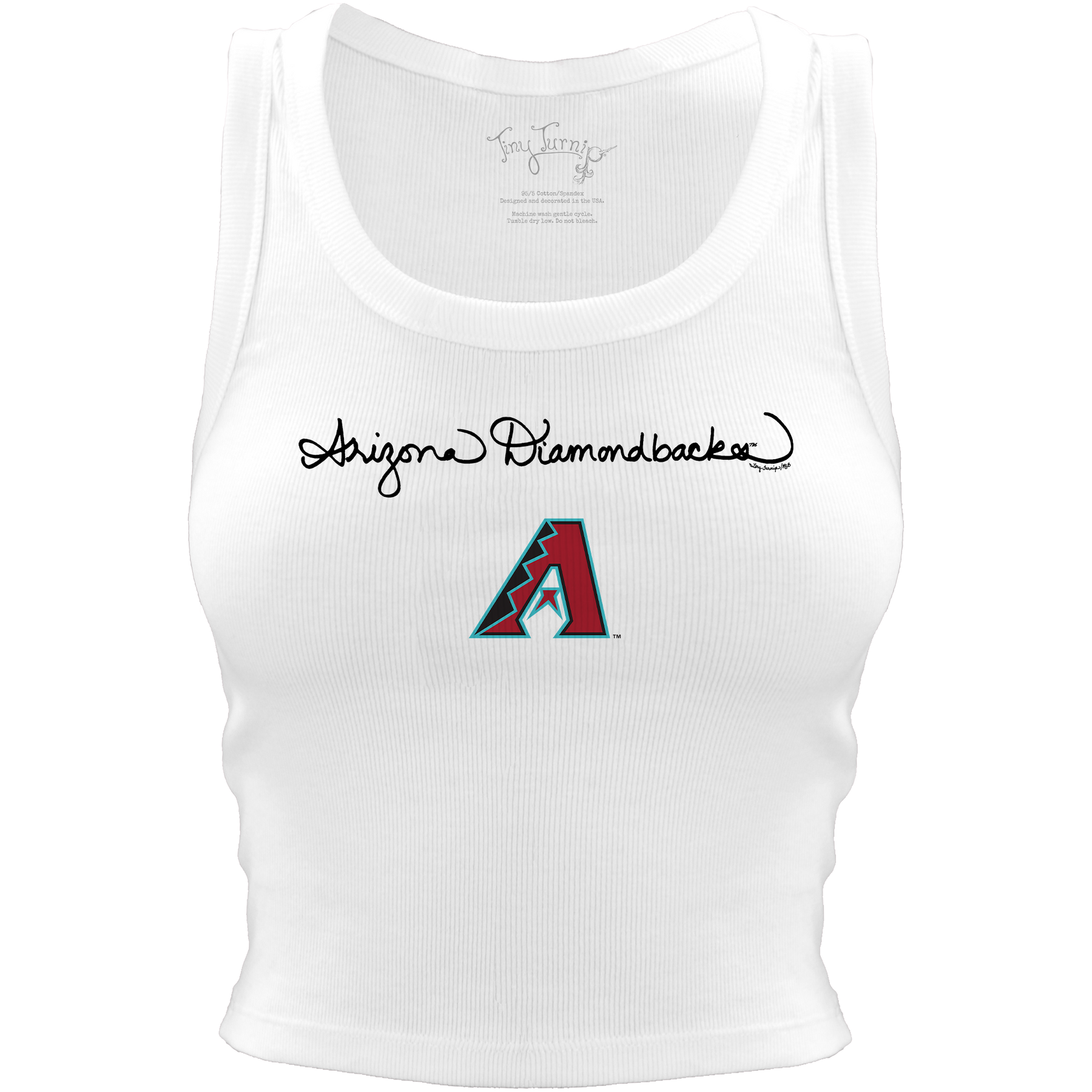 Arizona Diamondbacks Logo Script Crop Tank - Tiny Turnip