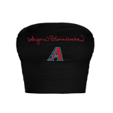 Arizona Diamondbacks Logo Script Crop Tube Top