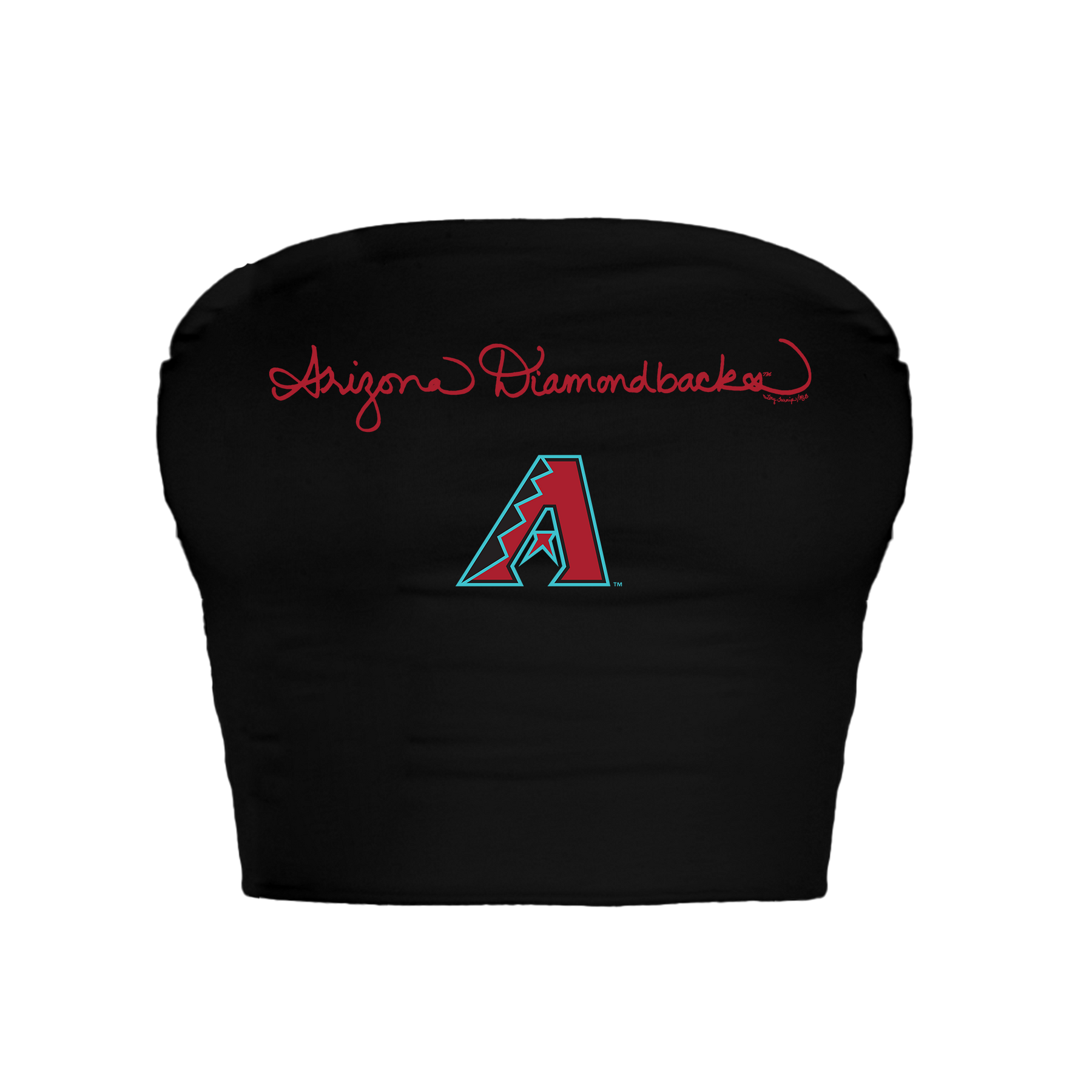 Arizona Diamondbacks Logo Script Crop Tube Top