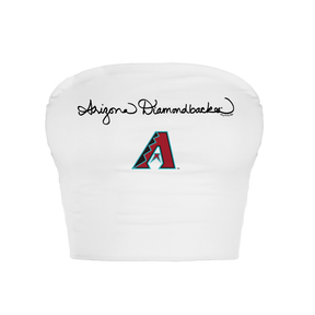 Arizona Diamondbacks Logo Script Crop Tube Top