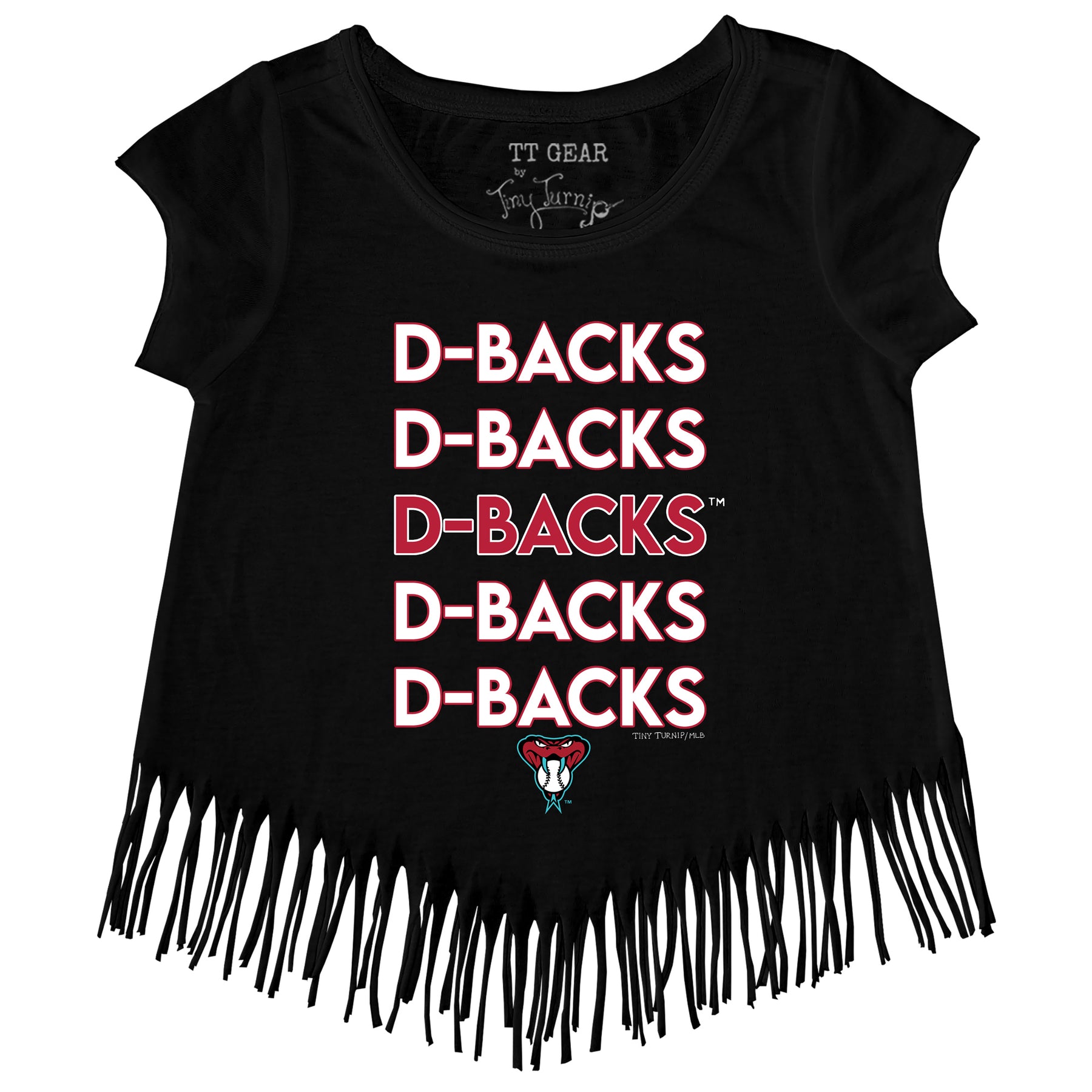 Arizona Diamondbacks Stacked Fringe Tee