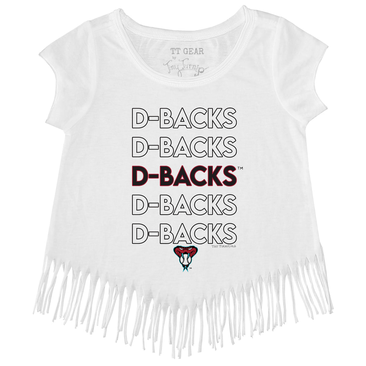 Arizona Diamondbacks Stacked Fringe Tee