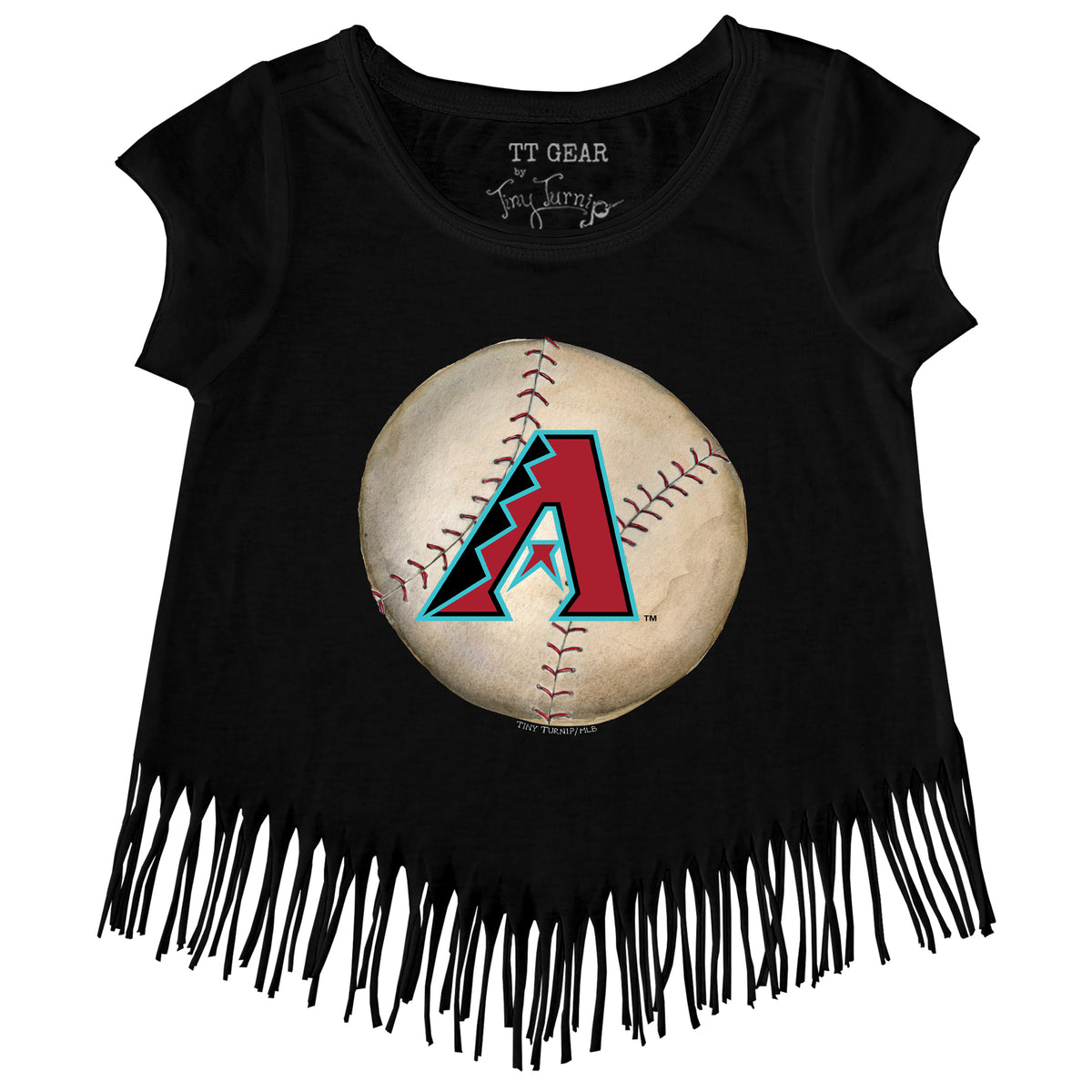 Arizona Diamondbacks Stitched Baseball Fringe Tee