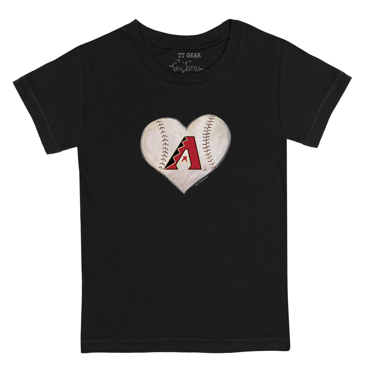 Arizona Diamondbacks Stitched Heart Kid's Tee Shirt - Tiny Turnip