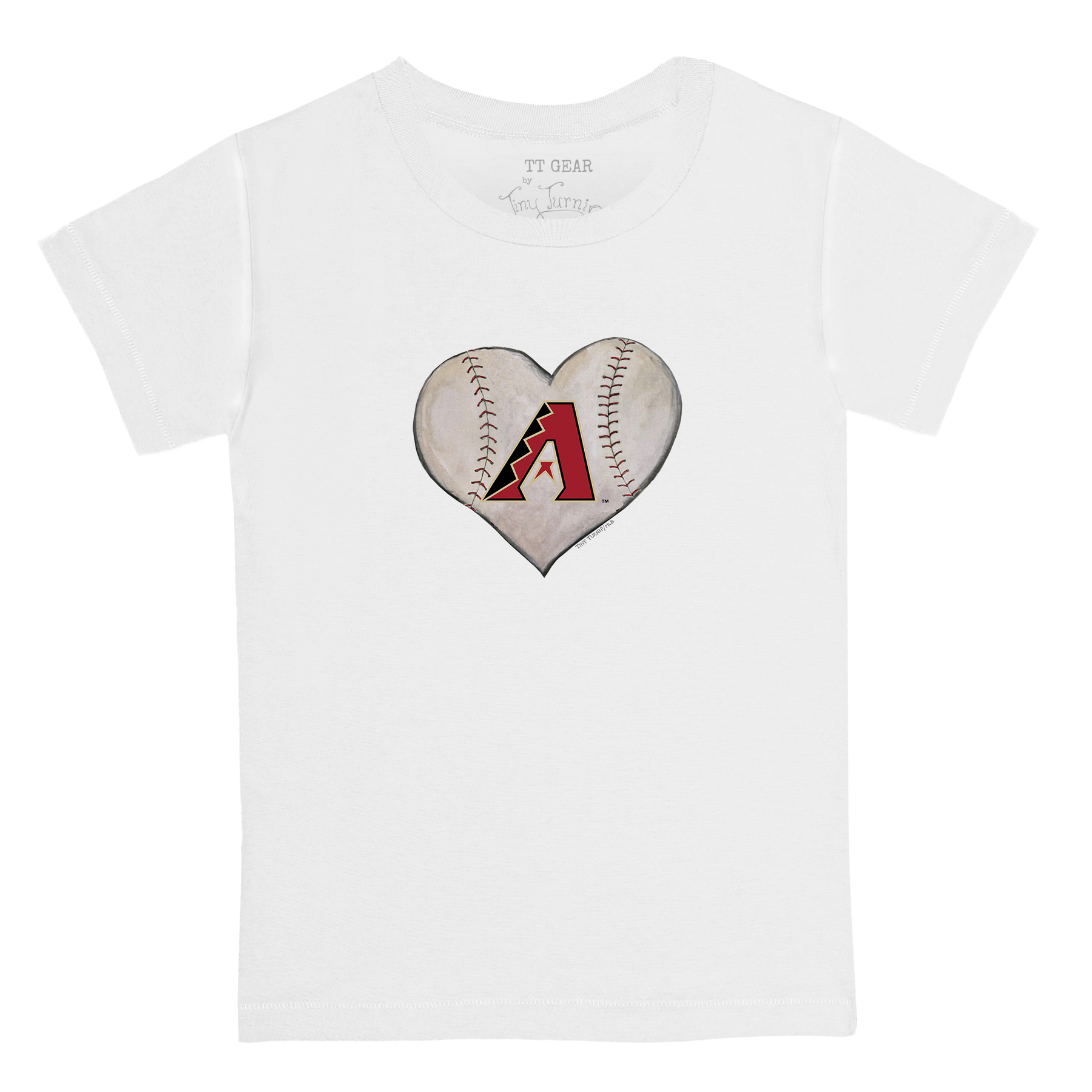 Arizona Diamondbacks Stitched Heart Kid's Tee Shirt - Tiny Turnip