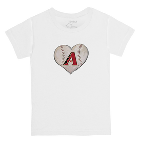 Arizona Diamondbacks Stitched Heart Kid's Tee Shirt - Tiny Turnip