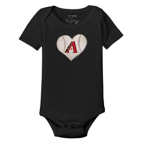 Arizona Diamondbacks Stitched Heart Short Sleeve Snapper - Tiny Turnip