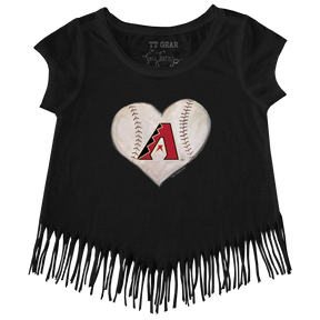 Arizona Diamondbacks Stitched Heart Fringe Tee - Tiny Turnip