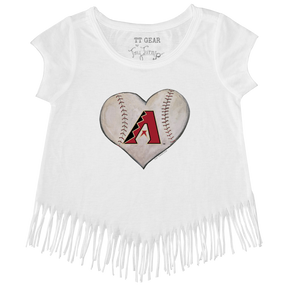 Arizona Diamondbacks Stitched Heart Fringe Tee - Tiny Turnip